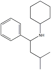 N-(3-methyl-1-phenylbutyl)cyclohexanamine Structure