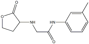 N-(3-methylphenyl)-2-[(2-oxooxolan-3-yl)amino]acetamide 구조식 이미지