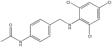 N-(4-{[(2,4,6-trichlorophenyl)amino]methyl}phenyl)acetamide 구조식 이미지