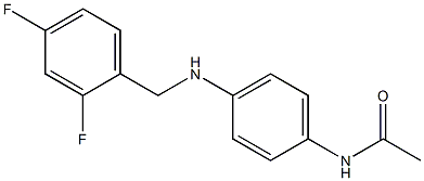 N-(4-{[(2,4-difluorophenyl)methyl]amino}phenyl)acetamide 구조식 이미지