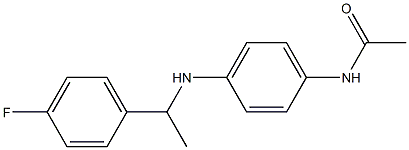 N-(4-{[1-(4-fluorophenyl)ethyl]amino}phenyl)acetamide 구조식 이미지