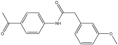 N-(4-acetylphenyl)-2-(3-methoxyphenyl)acetamide Structure