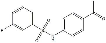 N-(4-acetylphenyl)-3-fluorobenzenesulfonamide 구조식 이미지