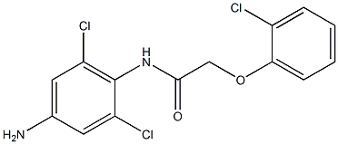 N-(4-amino-2,6-dichlorophenyl)-2-(2-chlorophenoxy)acetamide 구조식 이미지