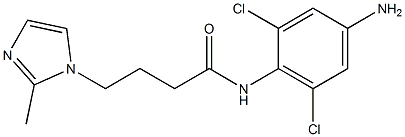 N-(4-amino-2,6-dichlorophenyl)-4-(2-methyl-1H-imidazol-1-yl)butanamide 구조식 이미지