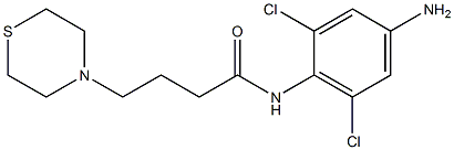 N-(4-amino-2,6-dichlorophenyl)-4-(thiomorpholin-4-yl)butanamide 구조식 이미지