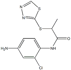 N-(4-amino-2-chlorophenyl)-2-(1,3,4-thiadiazol-2-ylsulfanyl)propanamide Structure