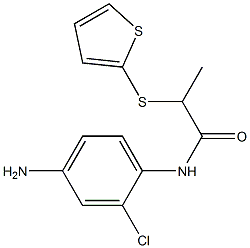 N-(4-amino-2-chlorophenyl)-2-(thiophen-2-ylsulfanyl)propanamide 구조식 이미지