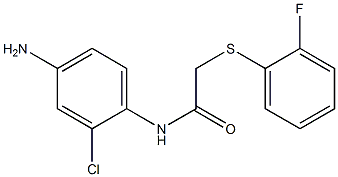 N-(4-amino-2-chlorophenyl)-2-[(2-fluorophenyl)sulfanyl]acetamide Structure