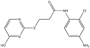 N-(4-amino-2-chlorophenyl)-3-[(4-hydroxypyrimidin-2-yl)sulfanyl]propanamide Structure