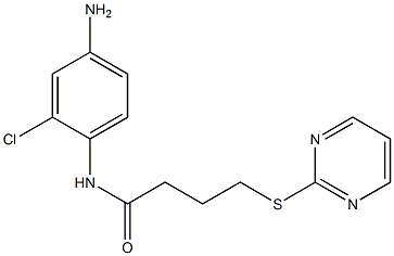 N-(4-amino-2-chlorophenyl)-4-(pyrimidin-2-ylsulfanyl)butanamide 구조식 이미지