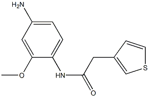 N-(4-amino-2-methoxyphenyl)-2-(thiophen-3-yl)acetamide 구조식 이미지