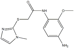 N-(4-amino-2-methoxyphenyl)-2-[(1-methyl-1H-imidazol-2-yl)sulfanyl]acetamide 구조식 이미지