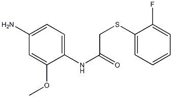N-(4-amino-2-methoxyphenyl)-2-[(2-fluorophenyl)sulfanyl]acetamide 구조식 이미지