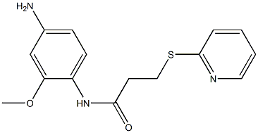 N-(4-amino-2-methoxyphenyl)-3-(pyridin-2-ylsulfanyl)propanamide 구조식 이미지