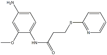 N-(4-amino-2-methoxyphenyl)-3-(pyridin-2-ylsulfanyl)propanamide Structure