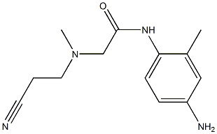 N-(4-amino-2-methylphenyl)-2-[(2-cyanoethyl)(methyl)amino]acetamide 구조식 이미지