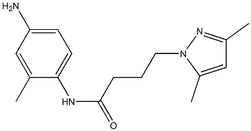 N-(4-amino-2-methylphenyl)-4-(3,5-dimethyl-1H-pyrazol-1-yl)butanamide 구조식 이미지