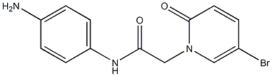 N-(4-aminophenyl)-2-(5-bromo-2-oxo-1,2-dihydropyridin-1-yl)acetamide 구조식 이미지