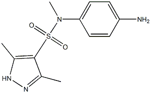 N-(4-aminophenyl)-N,3,5-trimethyl-1H-pyrazole-4-sulfonamide 구조식 이미지