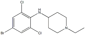 N-(4-bromo-2,6-dichlorophenyl)-1-ethylpiperidin-4-amine 구조식 이미지