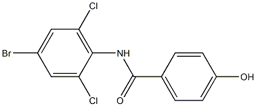 N-(4-bromo-2,6-dichlorophenyl)-4-hydroxybenzamide 구조식 이미지