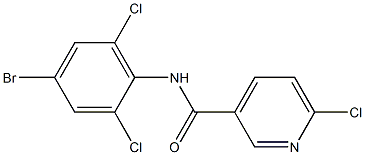 N-(4-bromo-2,6-dichlorophenyl)-6-chloropyridine-3-carboxamide 구조식 이미지