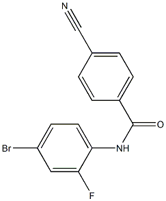 N-(4-bromo-2-fluorophenyl)-4-cyanobenzamide Structure