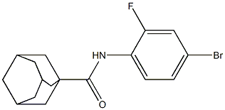 N-(4-bromo-2-fluorophenyl)adamantane-1-carboxamide 구조식 이미지