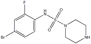 N-(4-bromo-2-fluorophenyl)piperazine-1-sulfonamide Structure