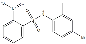 N-(4-bromo-2-methylphenyl)-2-nitrobenzene-1-sulfonamide 구조식 이미지