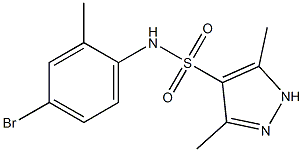 N-(4-bromo-2-methylphenyl)-3,5-dimethyl-1H-pyrazole-4-sulfonamide Structure