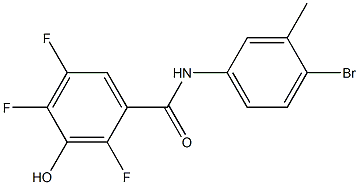 N-(4-bromo-3-methylphenyl)-2,4,5-trifluoro-3-hydroxybenzamide 구조식 이미지