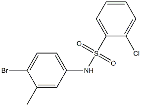 N-(4-bromo-3-methylphenyl)-2-chlorobenzene-1-sulfonamide Structure