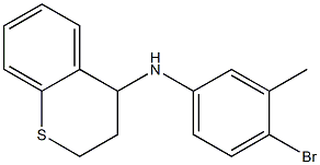 N-(4-bromo-3-methylphenyl)-3,4-dihydro-2H-1-benzothiopyran-4-amine 구조식 이미지