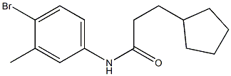 N-(4-bromo-3-methylphenyl)-3-cyclopentylpropanamide Structure