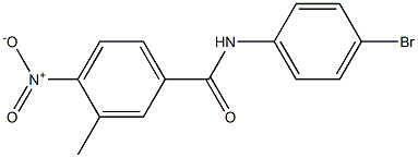 N-(4-bromophenyl)-3-methyl-4-nitrobenzamide 구조식 이미지