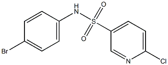 N-(4-bromophenyl)-6-chloropyridine-3-sulfonamide 구조식 이미지