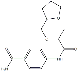 N-(4-carbamothioylphenyl)-2-(oxolan-2-ylmethoxy)propanamide 구조식 이미지