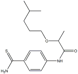 N-(4-carbamothioylphenyl)-2-[(4-methylpentyl)oxy]propanamide 구조식 이미지