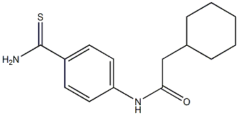 N-(4-carbamothioylphenyl)-2-cyclohexylacetamide 구조식 이미지