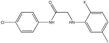 N-(4-chlorophenyl)-2-[(2-fluoro-5-methylphenyl)amino]acetamide 구조식 이미지