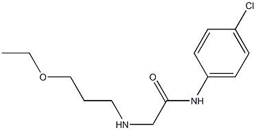 N-(4-chlorophenyl)-2-[(3-ethoxypropyl)amino]acetamide Structure
