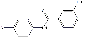 N-(4-chlorophenyl)-3-hydroxy-4-methylbenzamide Structure