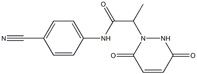 N-(4-cyanophenyl)-2-(3,6-dioxo-1,2,3,6-tetrahydropyridazin-1-yl)propanamide 구조식 이미지