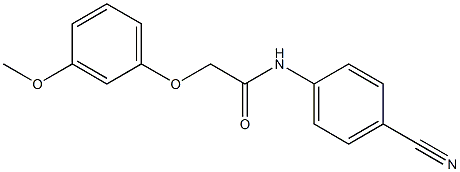 N-(4-cyanophenyl)-2-(3-methoxyphenoxy)acetamide 구조식 이미지