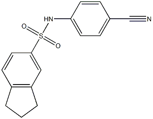 N-(4-cyanophenyl)-2,3-dihydro-1H-indene-5-sulfonamide Structure