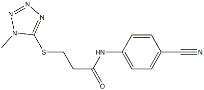 N-(4-cyanophenyl)-3-[(1-methyl-1H-1,2,3,4-tetrazol-5-yl)sulfanyl]propanamide Structure