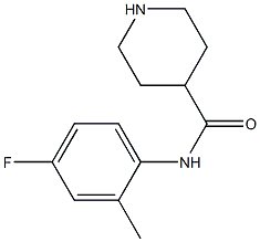 N-(4-fluoro-2-methylphenyl)piperidine-4-carboxamide 구조식 이미지