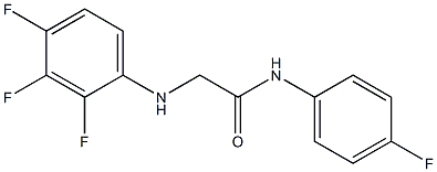 N-(4-fluorophenyl)-2-[(2,3,4-trifluorophenyl)amino]acetamide 구조식 이미지